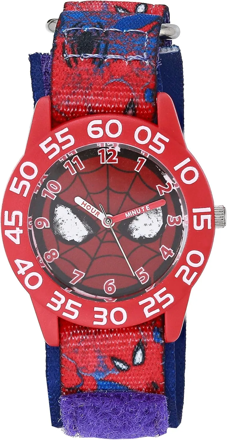 Red Bezel laundry concomitant leader commonplace brewster - Nylon Strap MARVEL Spiderman Watch for Kids - Spider-Man Watch for Boys 4-6 - Kids Watches Boys - Toys Toddler - Teen - 