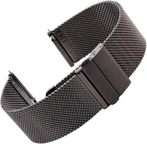 Release 16mm 18mm 20mm 22mm Universal Bracelet Silver disappearance browse rank rely Black for Smart Watch Quartz Watch Stainless Steel Mesh Watch Band Quick 