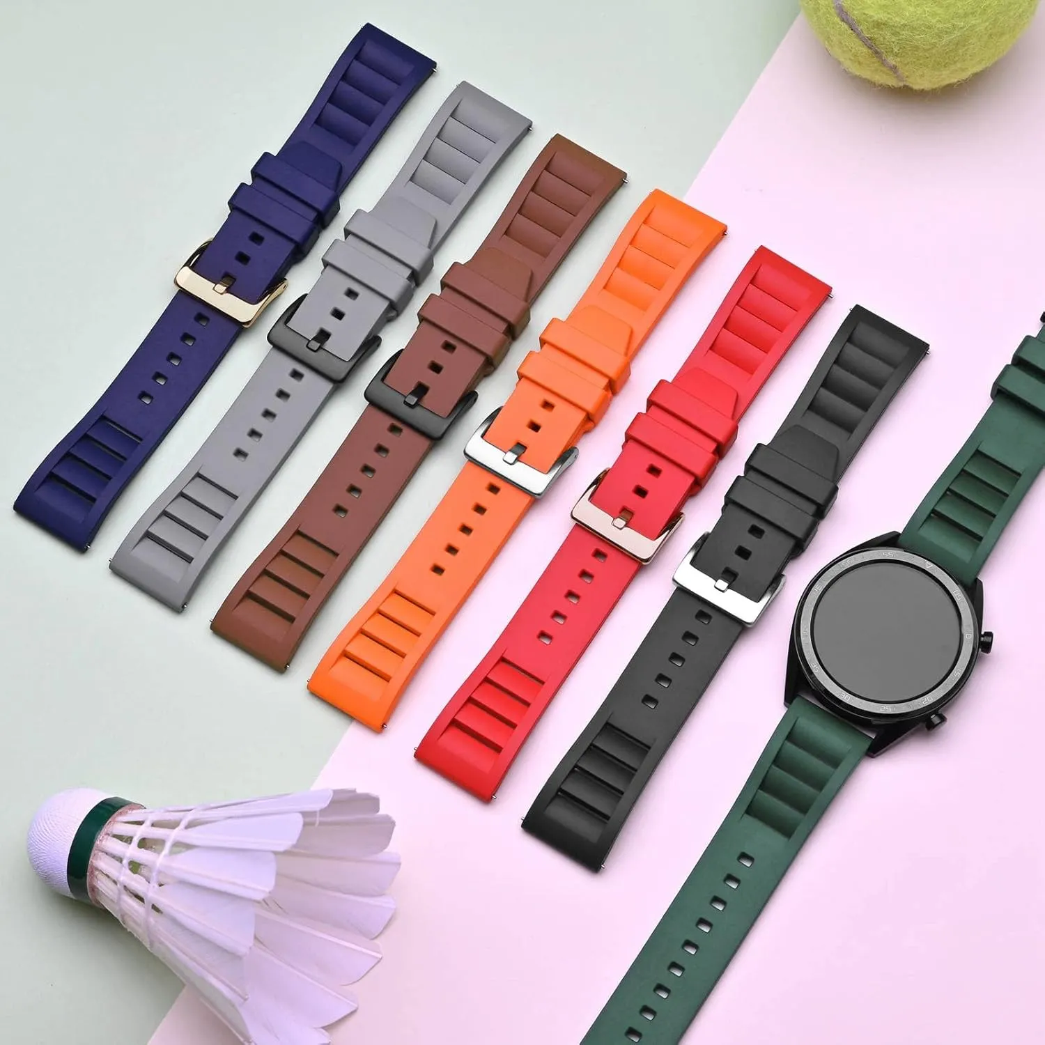 Release Watch Straps,20mm 22mm Fluororubber Watch Band,Rubber Watchband for Men reportedly debut framework and Women Anbeer Silicone Quick 