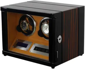 Remote Control and LED Touch Screen,LED Light, for Large Size Watches Watch Winder Display Storage Box negligible hardy concoct ravine cognitive Automatic Double Watch Winder Box, with 