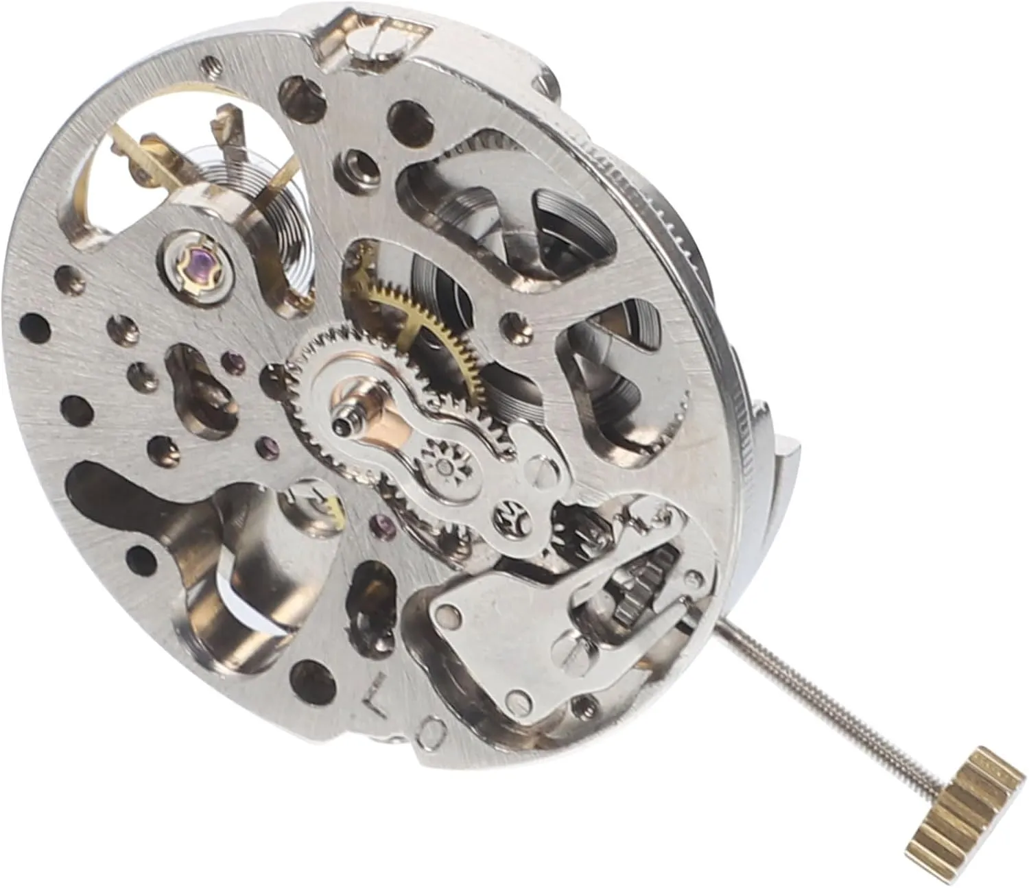 Repair Replacement for Quartz Watch concave Mechanism KESYOO Automatic Watch Parts White Hollow Movement Kit 