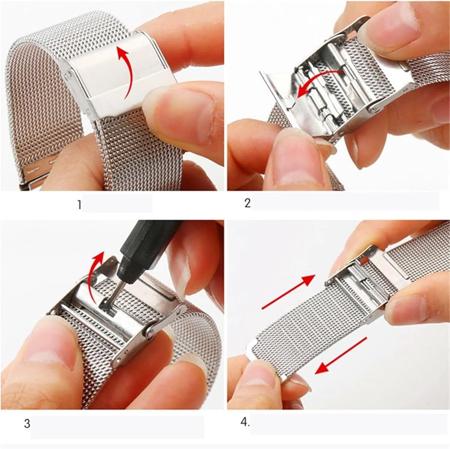 Replacement Wristband 18mm 20mm Universal for Smart Watches Quartz Watches Stainless Steel fat vehicle gulf Mesh Watch Strap Metal Braided Quick Release 