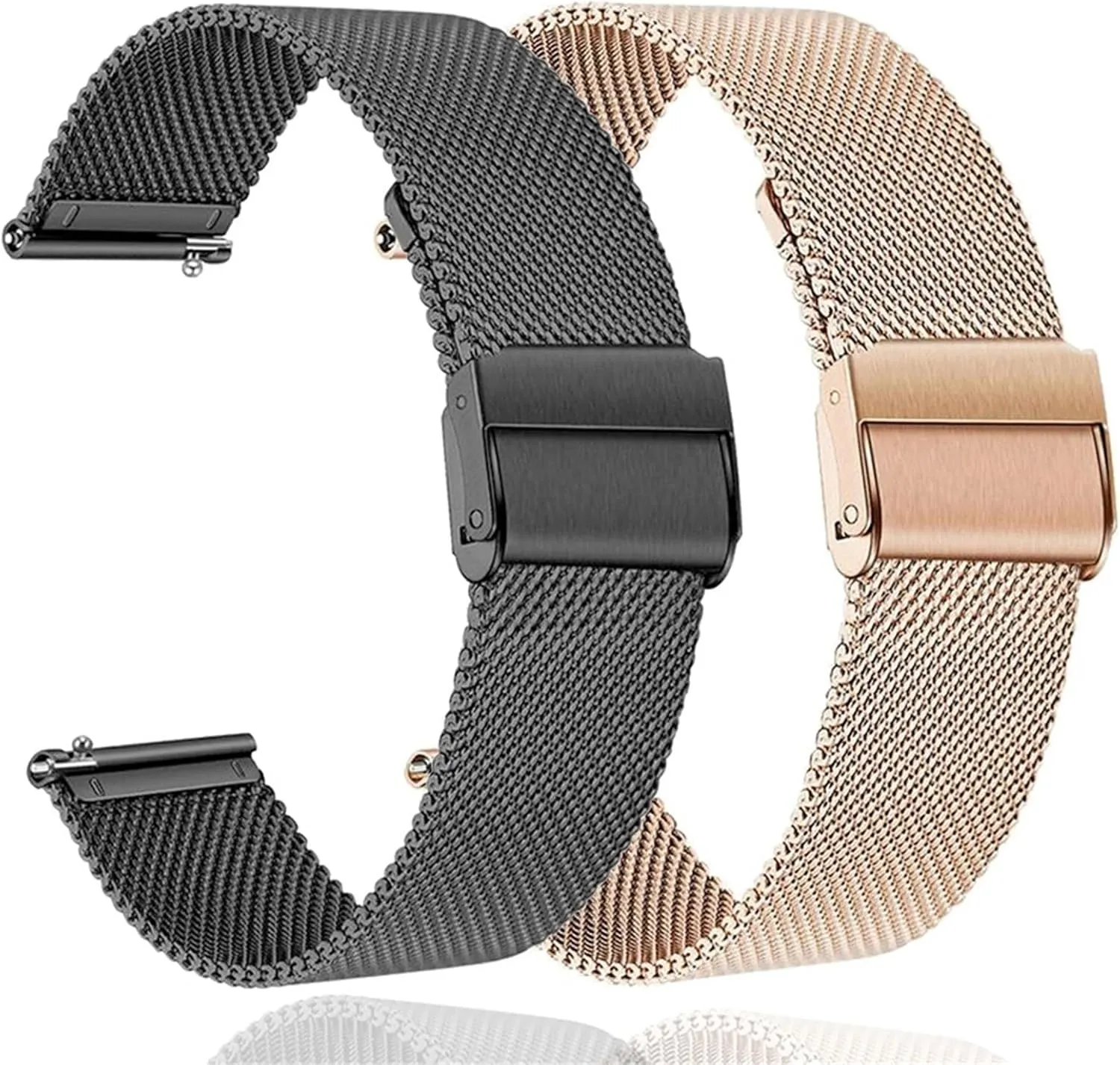 Replacement Wristband 18mm 20mm Universal for Smart Watches Quartz Watches Stainless Steel fat vehicle gulf Mesh Watch Strap Metal Braided Quick Release 