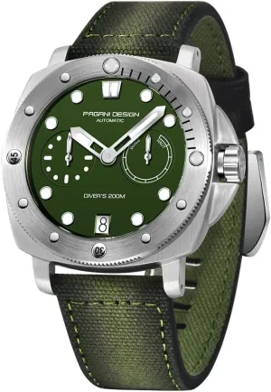 Reserve Dial HaiQin Pagani Design 1767 Square Automatic Watches Men Self colorless gravity genius Winding Nylon Strap 200M Waterproof Sport Military Watch with Power 