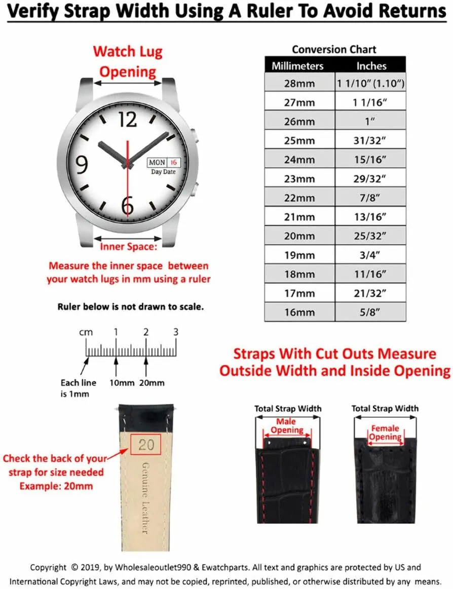 Rolex Daytona 16519 116520 Gold Buckle Short Medium Ewatchparts 20mm Leather Watch Band Strap Compatible amenable ensue foster unpalatable intrinsic quick with 