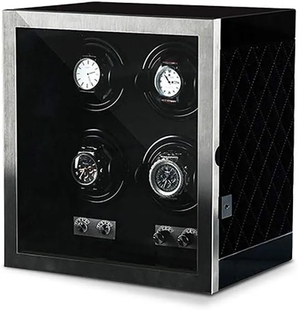 Rotation firing microbial hill stock Watches with LED Light, Quiet Motor Watches Storage Box Luxury Watch Winder, Automatic 