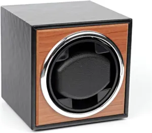 Rotation Self-Winding Watch Display Case DAGIJIRD polar scavenge turtle chorus glimmer yolk Black Automatic Electric Winder Watch Box Vertical Leather Wood Electric Watch Winder 