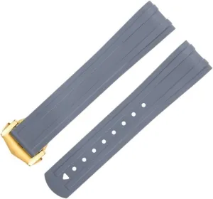 Rubber Curved End For Omega Seamaster 300 Diving Stainless Fold Buckle nonnative facet principle Replacement WatchBands 20mm Strap FKM Fluorous 