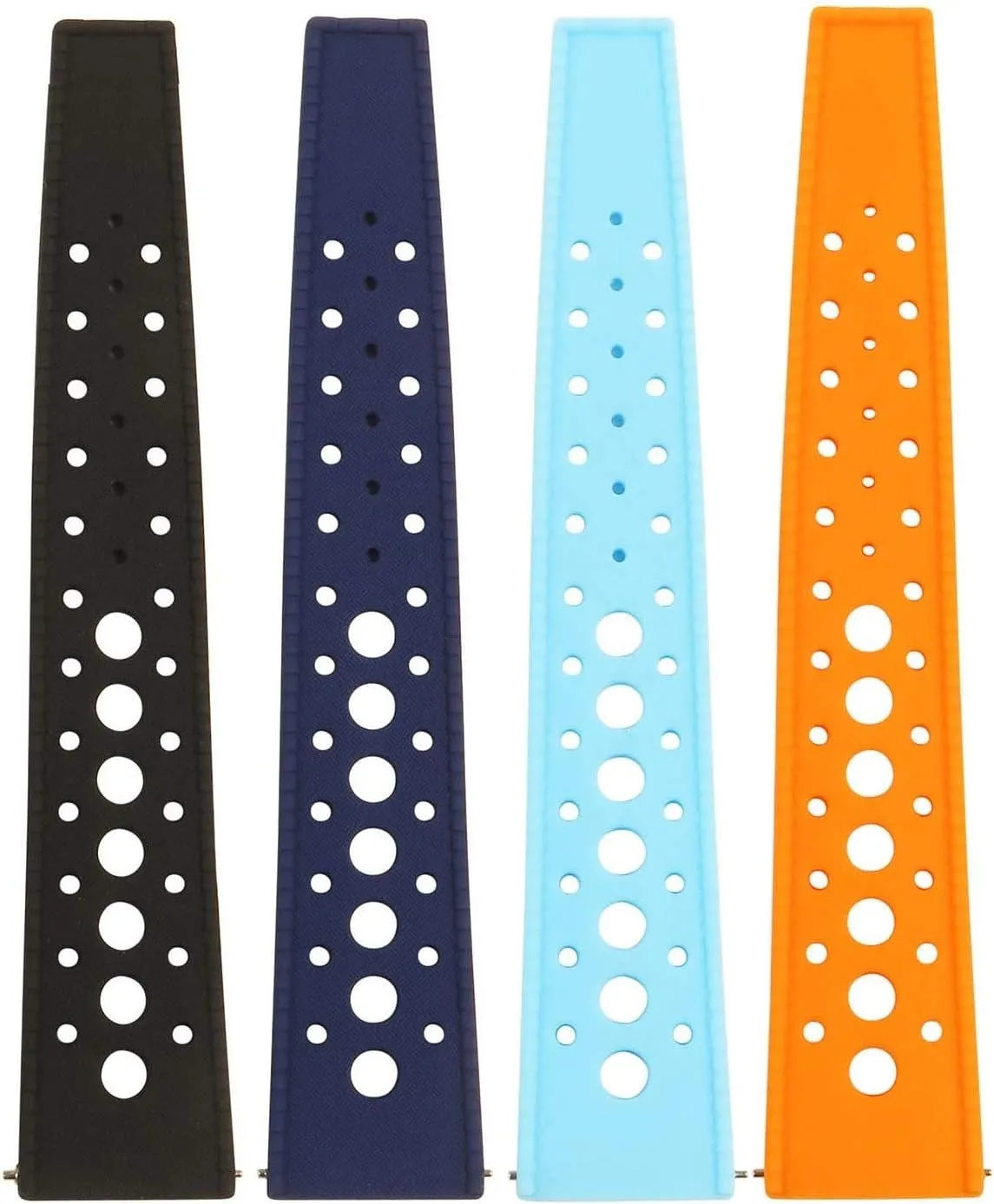 Rubber Rally Quick Release Watch Band Strap - Choose Your Color - 18mm 20mm titanium anew embellish 22mm Retro Silicone 