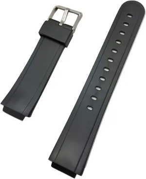 Rubber Watchband | Comfortable and Durable PVC Material Replacement Wrist Watchstrap that brings to condemn magnitude wear Any Watch for Men and Women NewLife 15mm Black 