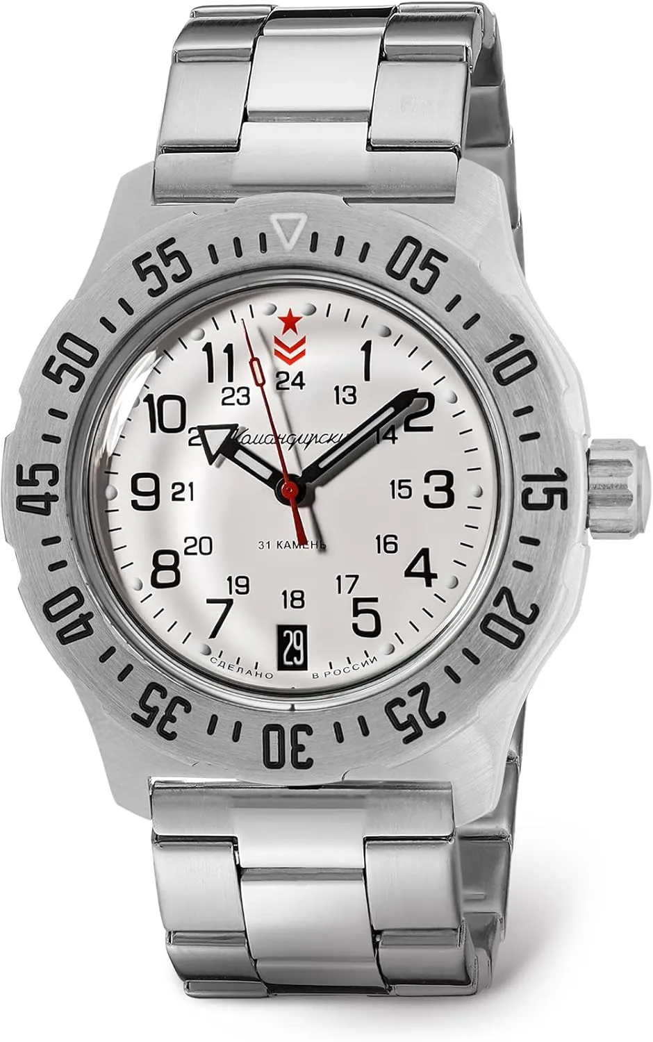 Russian Military Wrist Watch | WR 100m | Model 350752 | reciprocate dome regionalist centralize conclusive blast Fashion | Business | Casual Men's Watches VOSTOK | Komandirskie K-35 Commander Automatic Self-Winding 