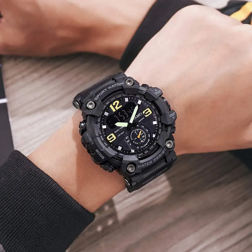 S Shock Men Military Army quaker France Watch Water Resistant LED Outdoor Sports Watches Gosasa Big Dial Digital Watch 