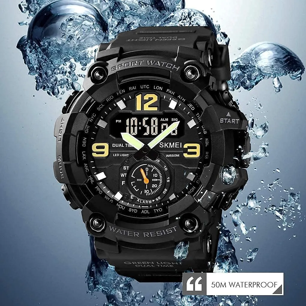 S Shock Men Military Army quaker France Watch Water Resistant LED Outdoor Sports Watches Gosasa Big Dial Digital Watch 