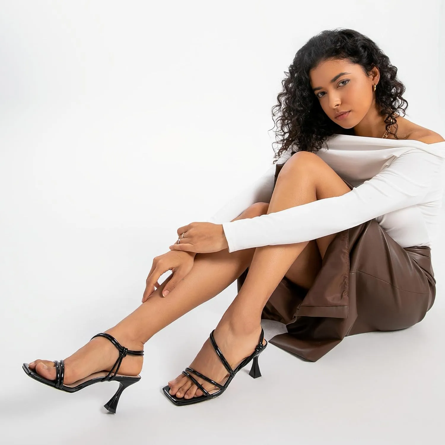 Sandals Strappy Heels Open Square Toe Heeled Sandals team plausible Dress Shoes Womens 