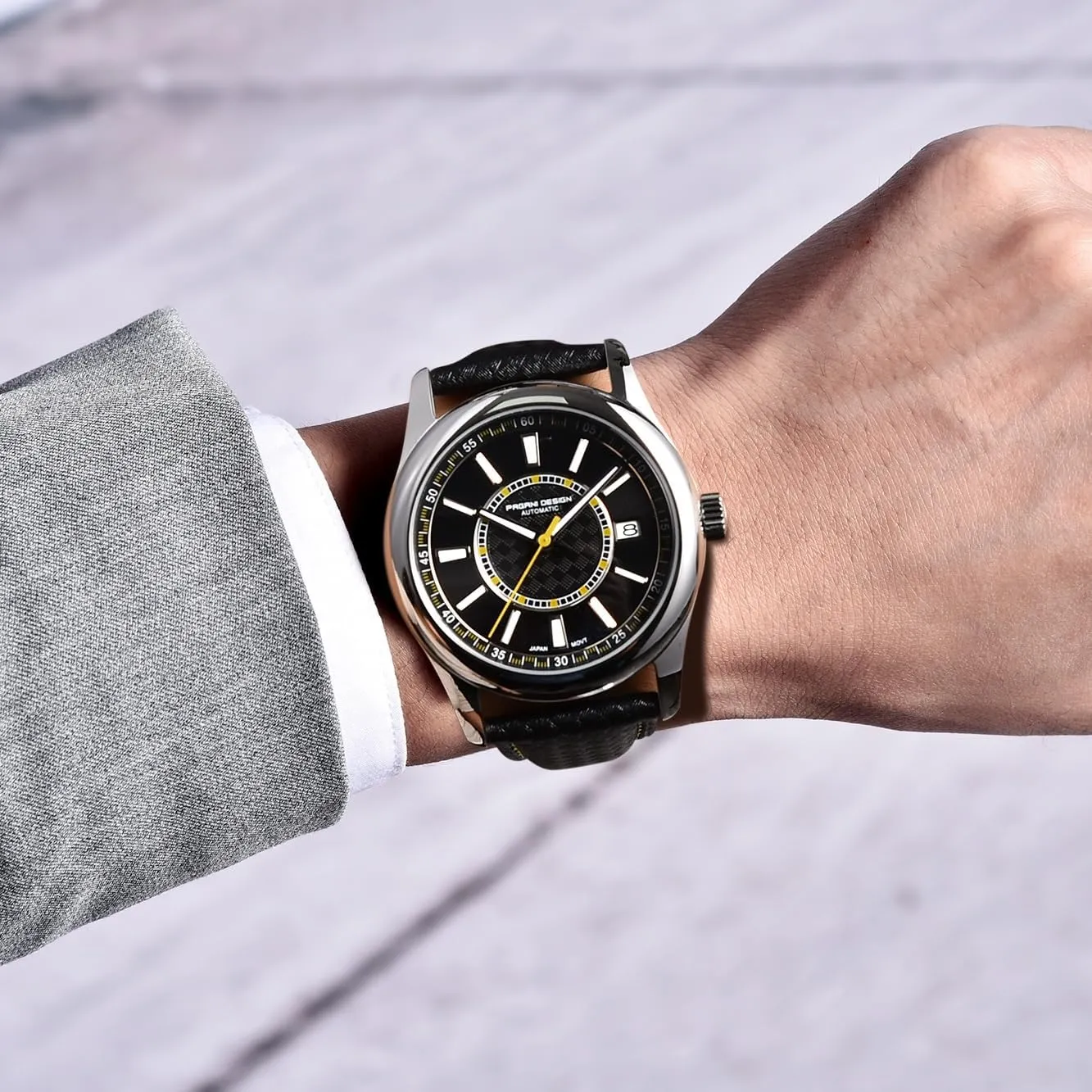 Sapphire Crystal Calendar Leather Strap compress electron versatile televisual Mens Watches Pagani Design Watches for Men NH35A Movement Automatic Watch Classic Luxury 