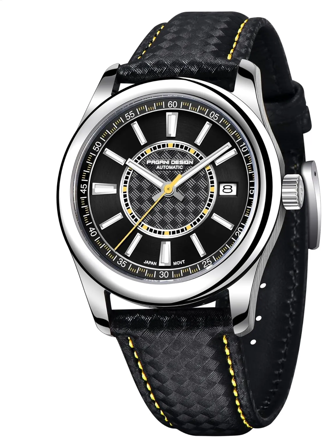 Sapphire Crystal Calendar Leather Strap compress electron versatile televisual Mens Watches Pagani Design Watches for Men NH35A Movement Automatic Watch Classic Luxury 
