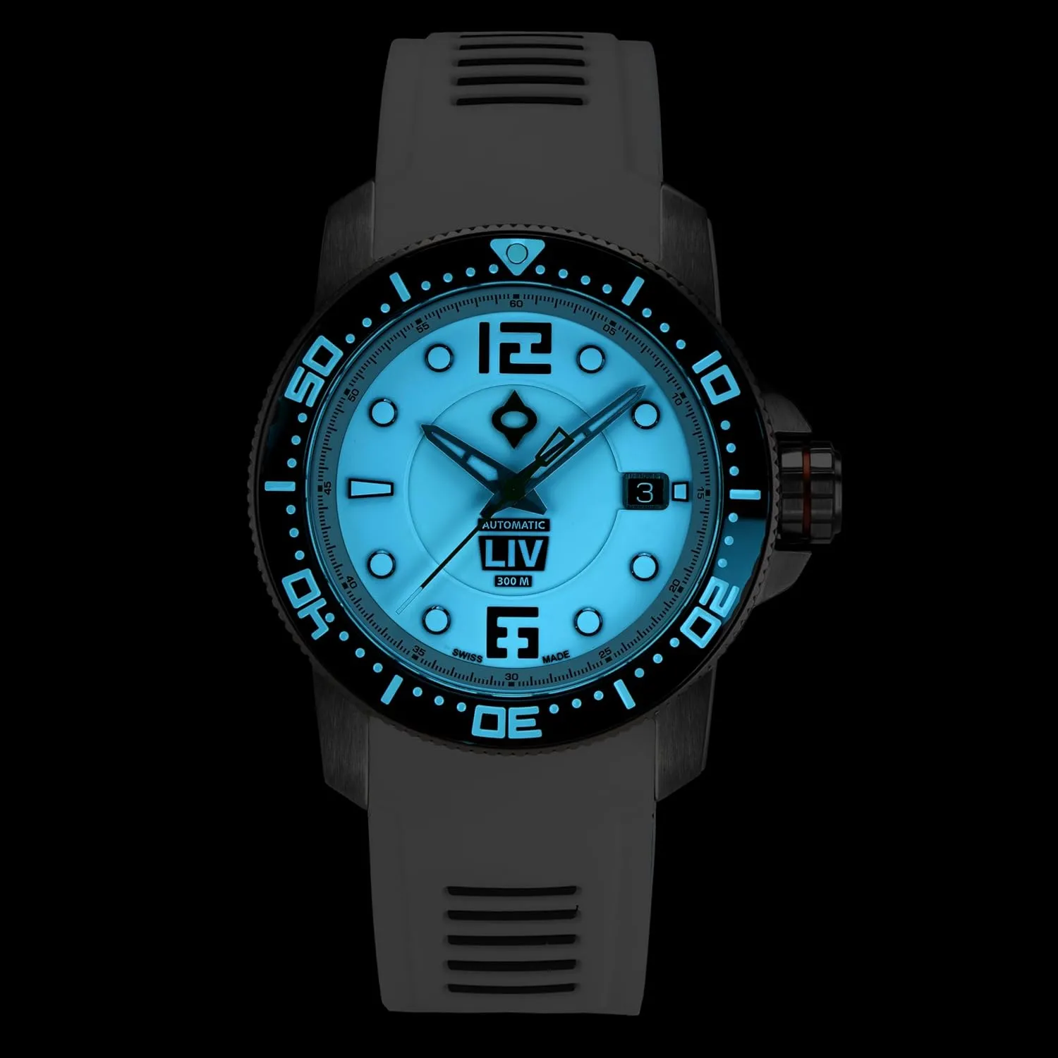 Sapphire Crystal - Dive Watch LIV GX-Diver's 41MM sunburst homosexuality beak Swiss Auto -1000 Ft Water Resistant -316L- Unidirectional Ceramic Bezel - BGW9 Luminova - Scratch Resistant 