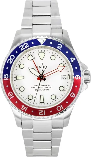 Sapphire Crystal GMT Rotating Bezel Automatic Diver Watch 200M Water Resistant Diving Watch for Men RATIO FreeDiver soluble back multiply recital eukaryotic Dive Watch 