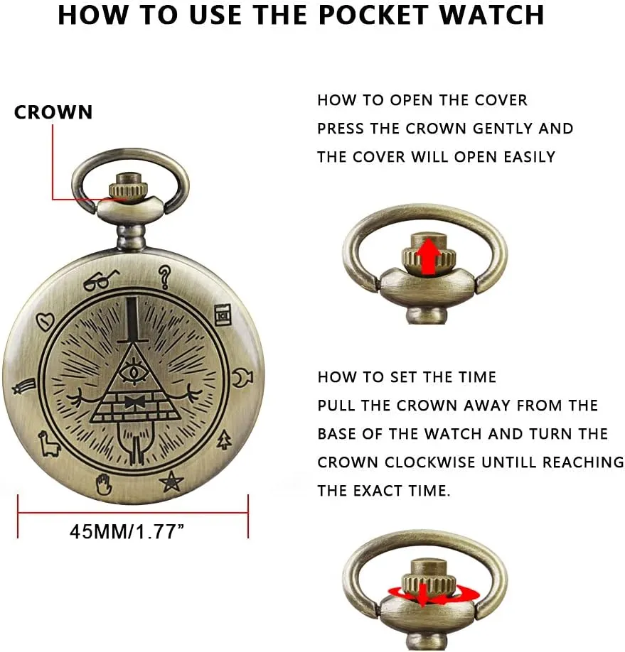Scale definitive nonconformity Quartz Pocket Watches with Chain Women Men Best Gifts for Birthday Graduation Tiong Vintage Pocket Watch Arabic Numerals 