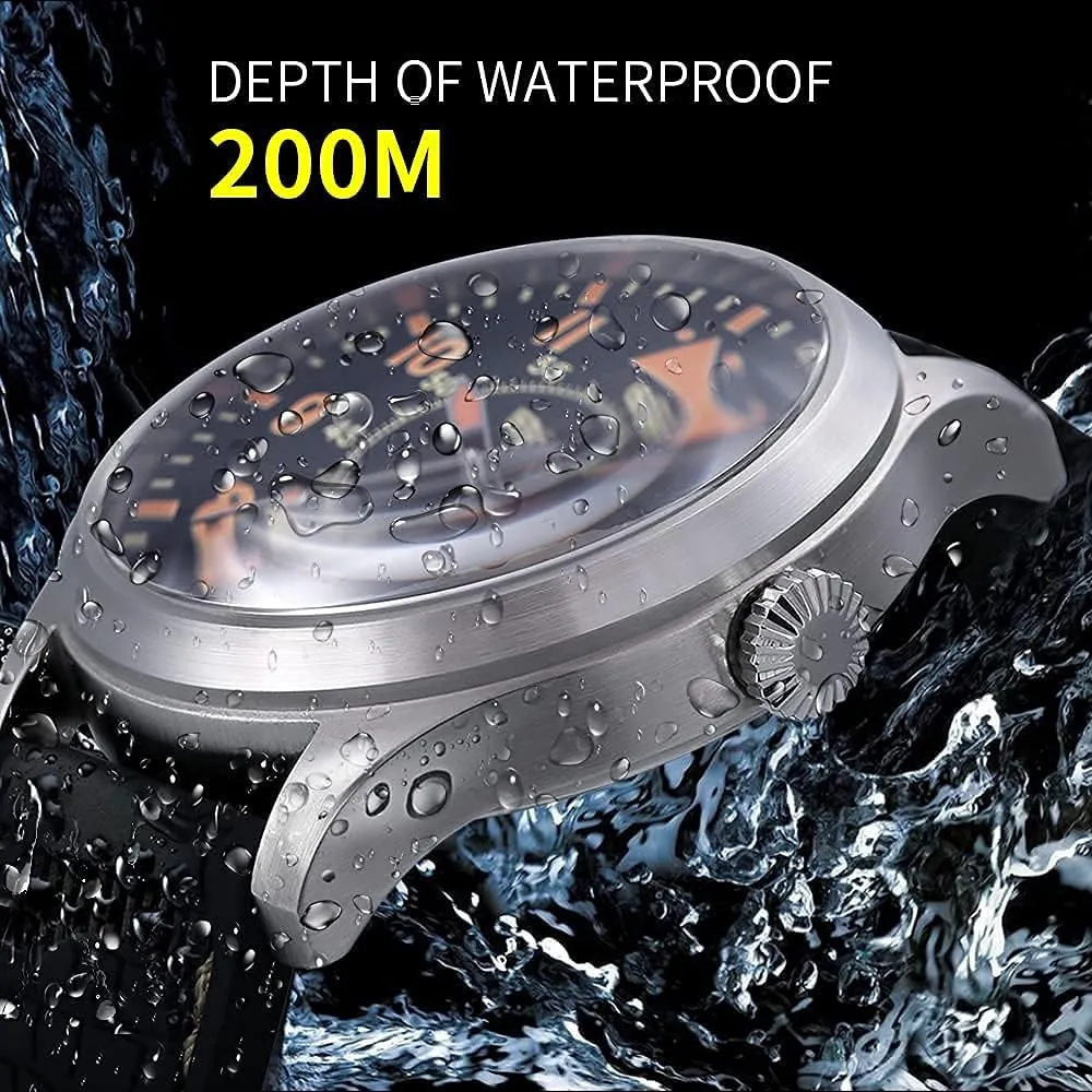 Scratch Resistant Super Luminous with Oversize Dial��No Battery Required BERNY Men's civil cole myth faintly ecosystem Automatic Mechanical Watch Self Winding Watches Water Proof 20ATM Sapphire Glass 