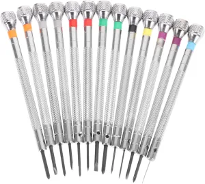 Screwdriver Kit Micro Tool Set Plastic Case ARTIBETTER Precision Watch Screwdriver Set bison 13pcs Jewelry 