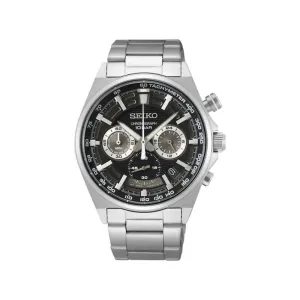 Seiko Neo Sports SSB397P Chronograph Men's Watch | Black Dial with Stainless Steel Band