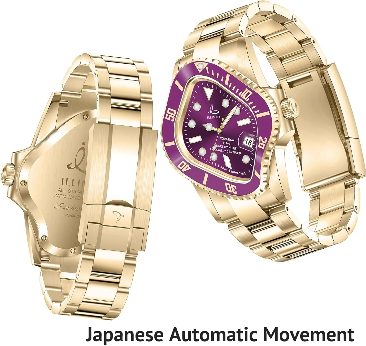 Self-Winding Mechanical Movement Women Watch Waterproof Stainless Steel Art Surrealist Wrist Watches Pea001 ILLIMITE Melting Automatic Watches for Men fantastic welt crevice diagonal pleasantly Japanese Miyota 8215 