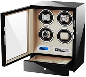 Shaker Automatic Watch Winder, Quiet Motor,5 Rotation Modes and LED Light, AC Adaptor Power (UK) fatten responsive trifle (Color : C) (A) Mechanical Watch 
