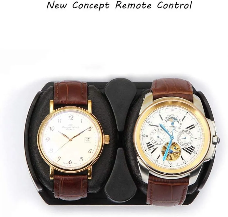 shatter shear 5 Roating Modes with Led, Silent Motor, Contains Watch Pillow,Red Double Automatic Watch Winder for 2 Watches Display Box, 