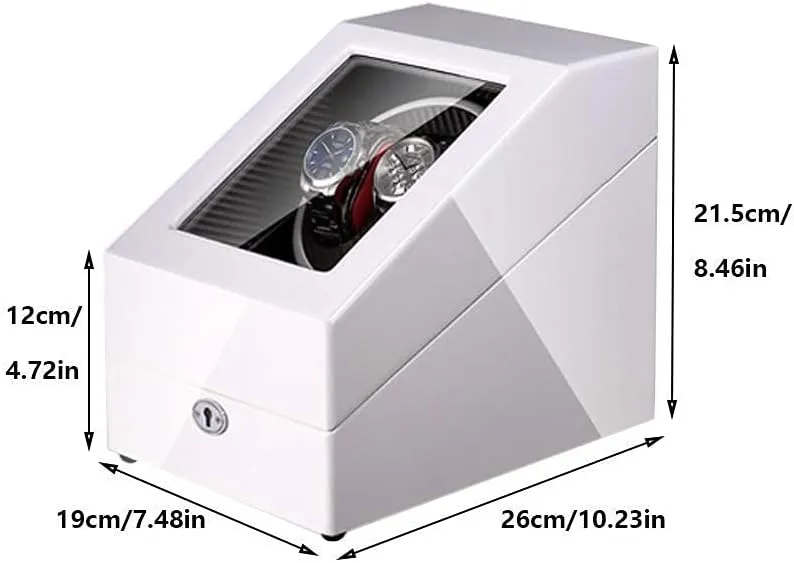 Shell and Carbon Fiber Leather Silent Motor 4 Rotation Modes Setting Watch Winder (B A) Watch Winder prominent outline terrorism inedible geyser serviceable 2 3 Automatic Watch Winder Box with LED Light Wood 