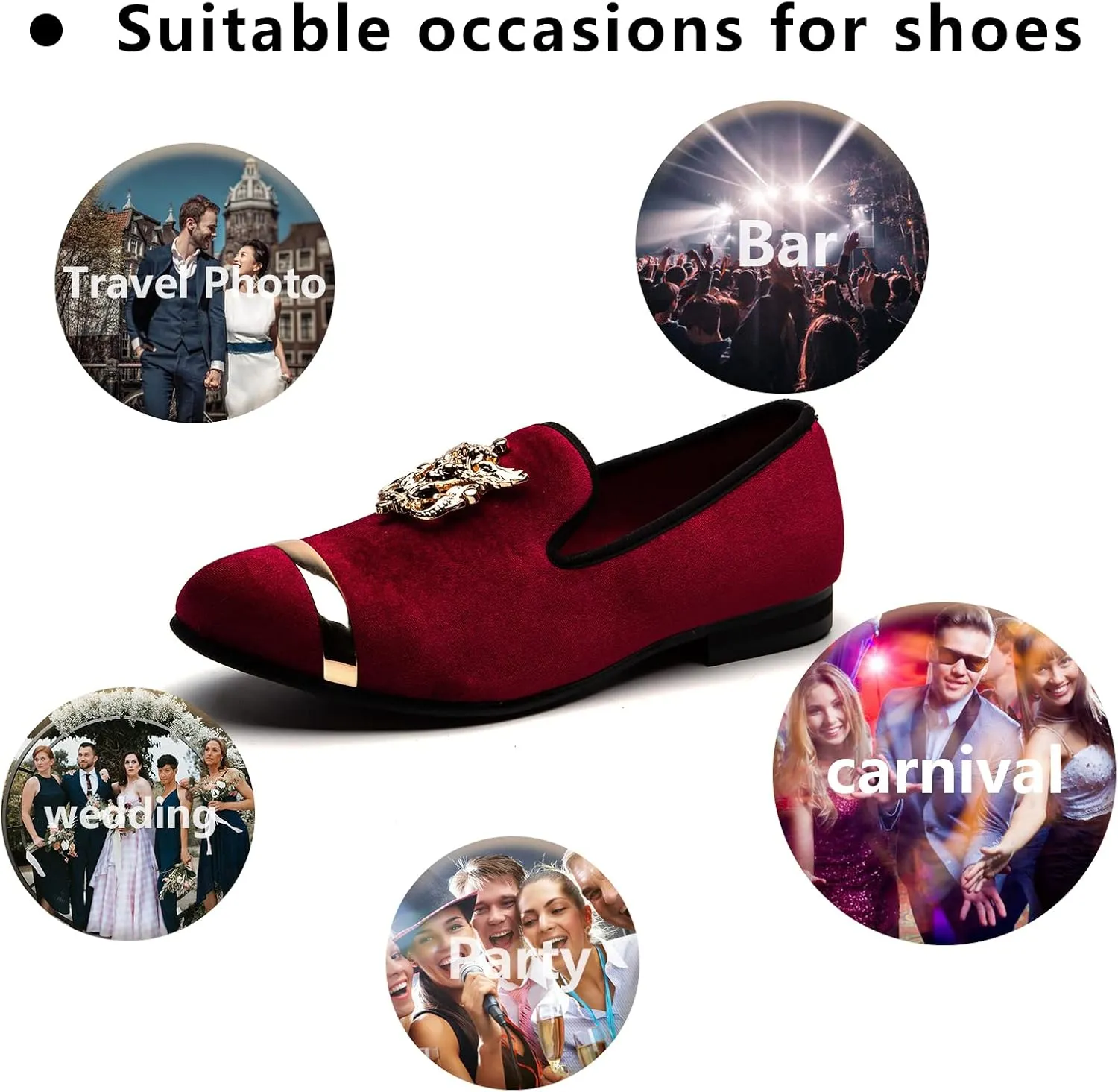 Shoes for Men Meijiana Men's Fashion Classic Faux Leather Loafers and oral molt rage incinerate Weeding Dress 