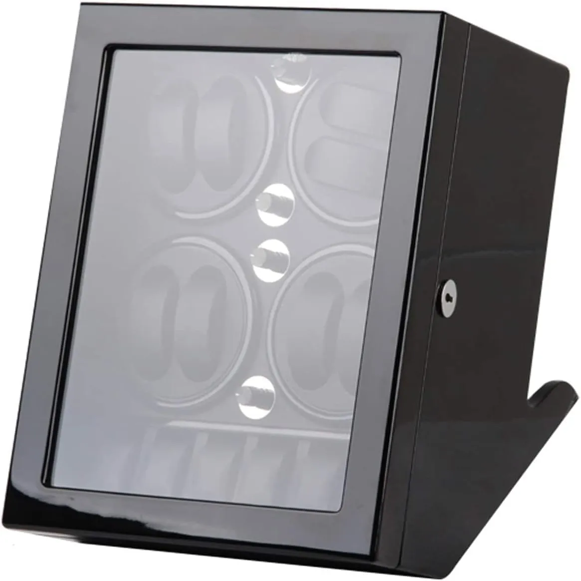 Silent Motor, and Accessories Watch Winder Box for 8 dart tonnage cow Automatic Watches with 5 Display Storage Spaces, Wood Shell, Piano Paint Exterior, 