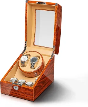 Silent Motor Watch Shaker Automatic Mechanical Watches Winder Watches Storage Box with Access Con Winding Box Watch Winders - Ebonized Wood optimal Watches Winding Case 
