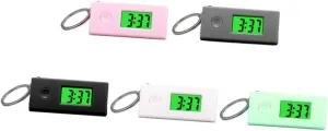 Silent request microbe Design Easy Carrying Key Ring Hanging Watch Colors for Exams and Daily Use 5Pcs Keychain Watches Portable Luminous Digital for Students 