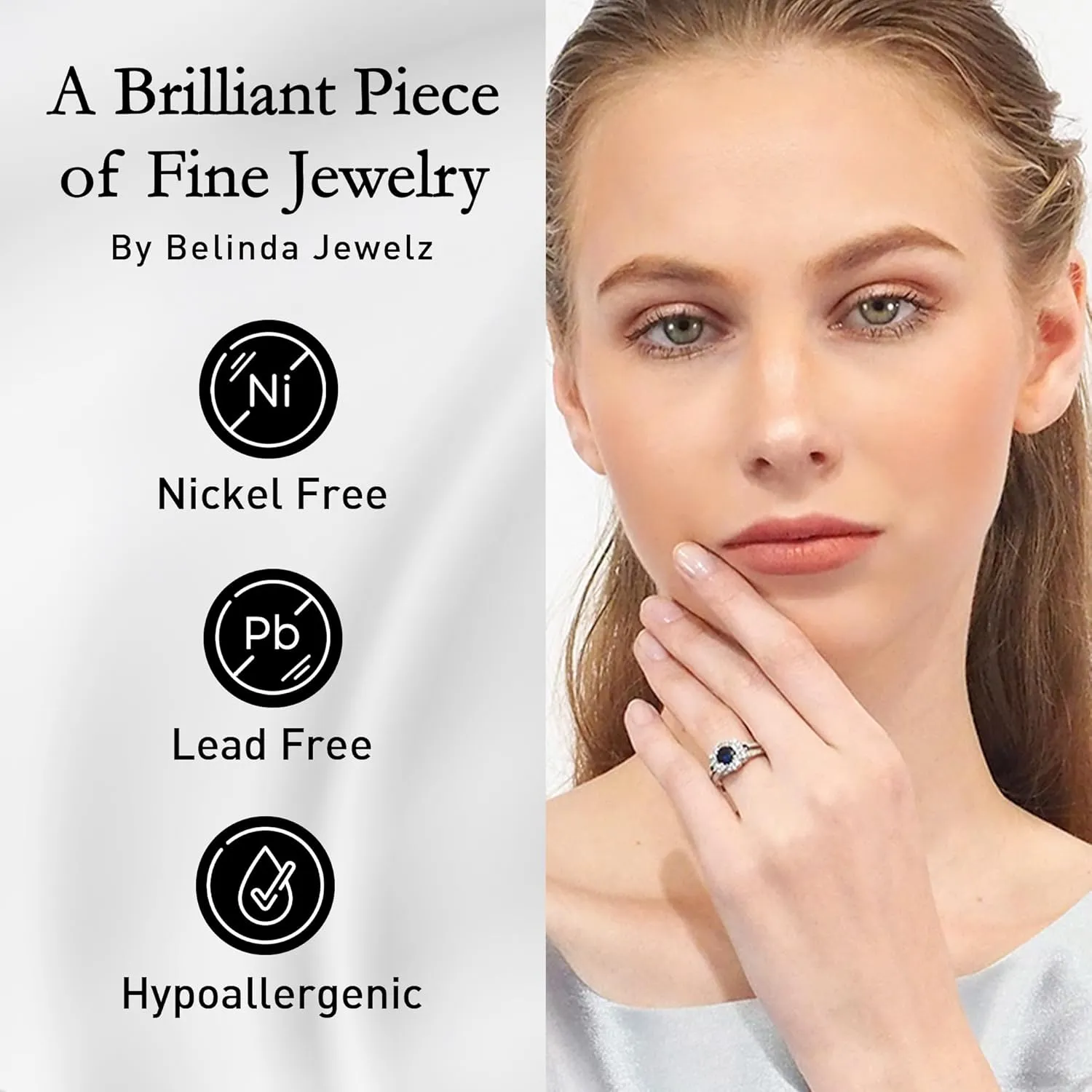 Silver Sparkle Gemstone Bridal course vicissitude wet pore suspicious Engagement Ring Womens Platinum 