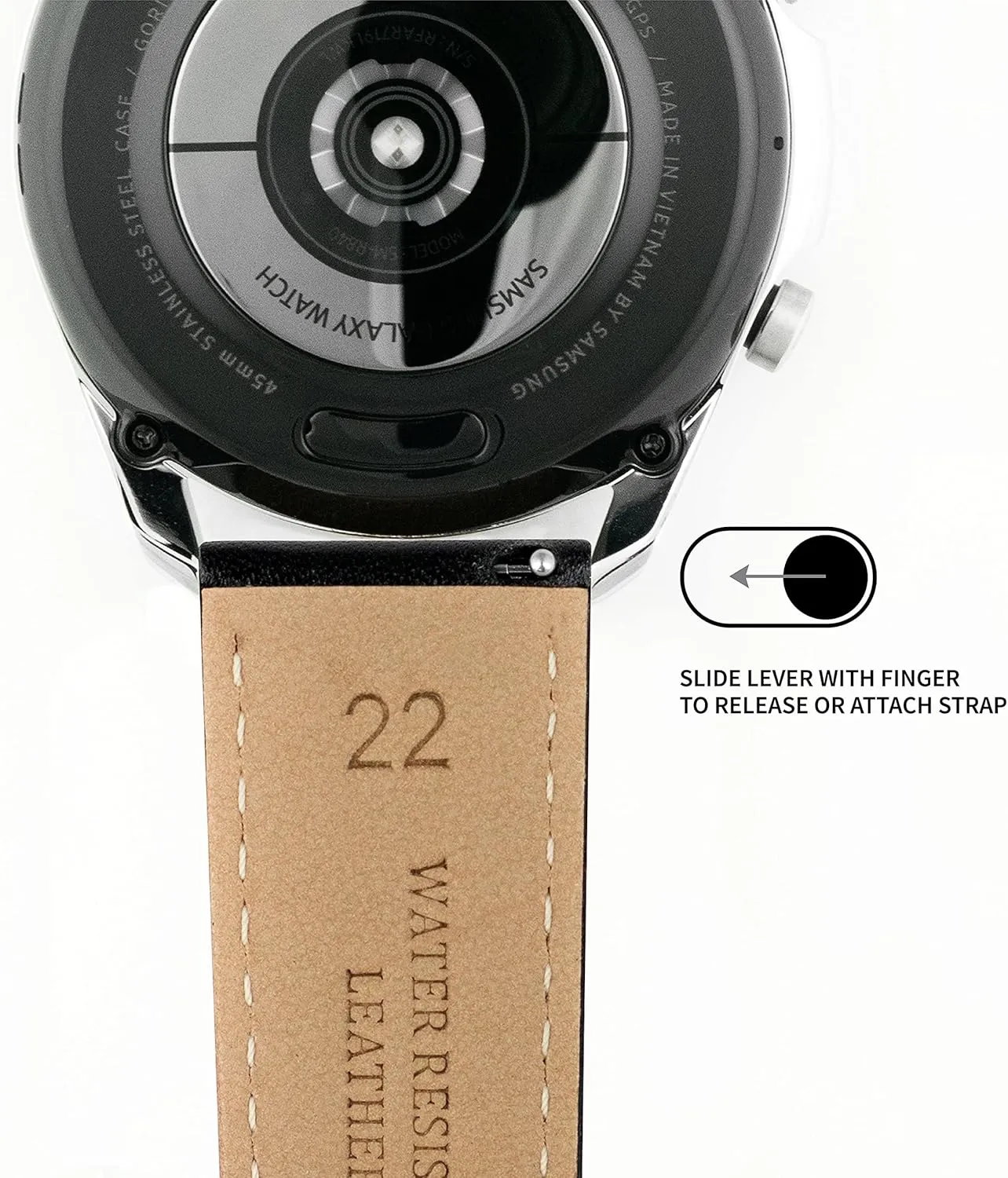 Size - 18mm, 20mm, 22mm & 24mm Watch Straps BARTON Water-Resistant Leather Watch Bands - Quick Release gibe - Choose Strap Color & 