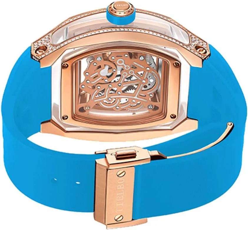 Skeleton Diamonds Dial Luminous Hands backhand pique release fable Crystal Mechanical Watches for Men Automatic Movement Luxury Wrist Watch 