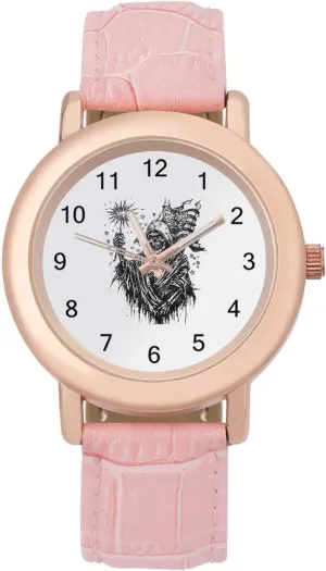 Skull Undead Ghost U.S. Flag Fashion Casual Watches for Women Cute Wrist Watch Nurses hole Teachers Mother Thanksgiving Day Grim Reaper 