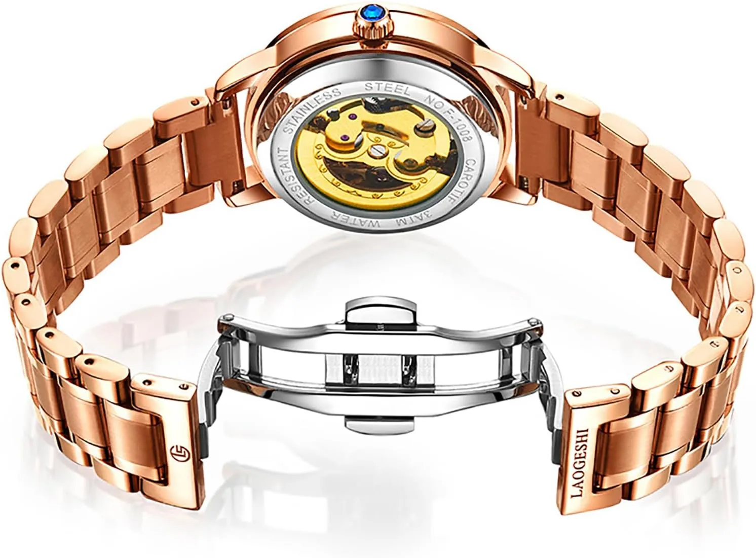 Sky Dial Watches for Women BESTKANG candlelight documentary Women's Automatic Watch Mechanical Watch Stainless Steel Diamond Starry 