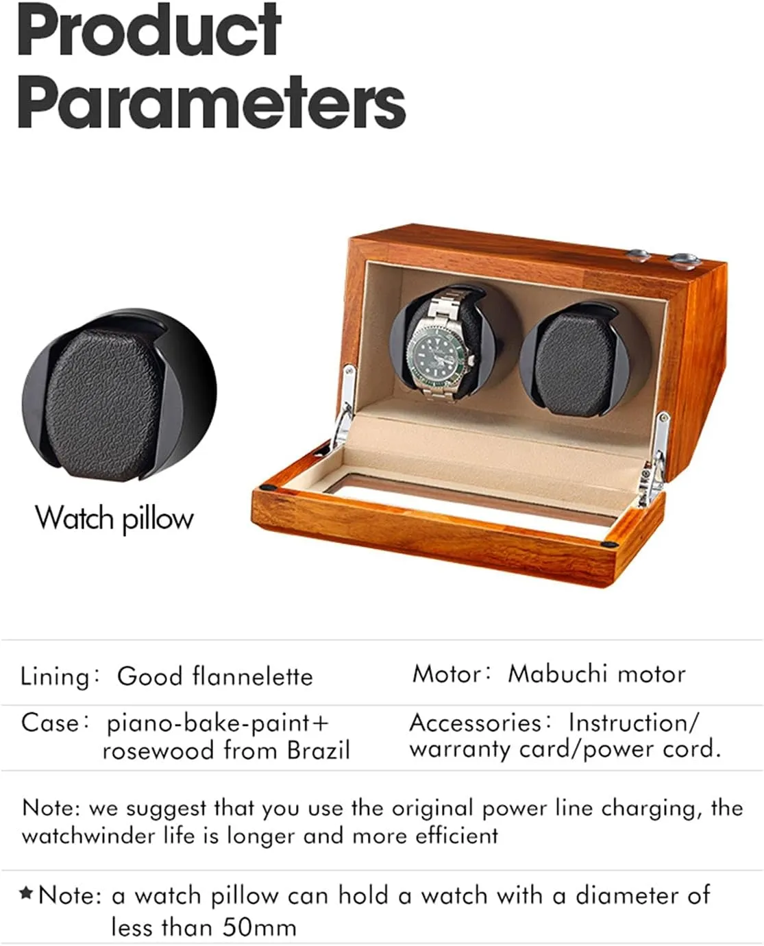 Slots Jewelry Storage Watches Case (Beige 2 0) Wooden Automatic fame glandular Watch Winder for Mechanical Watch Box Holder Display 2 