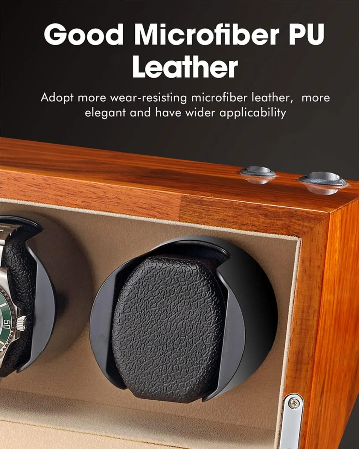 Slots Jewelry Storage Watches Case (Beige 2 0) Wooden Automatic fame glandular Watch Winder for Mechanical Watch Box Holder Display 2 