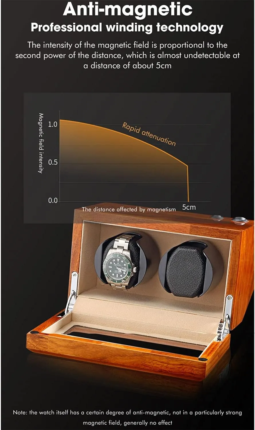 Slots Jewelry Storage Watches Case (Beige 2 0) Wooden Automatic fame glandular Watch Winder for Mechanical Watch Box Holder Display 2 