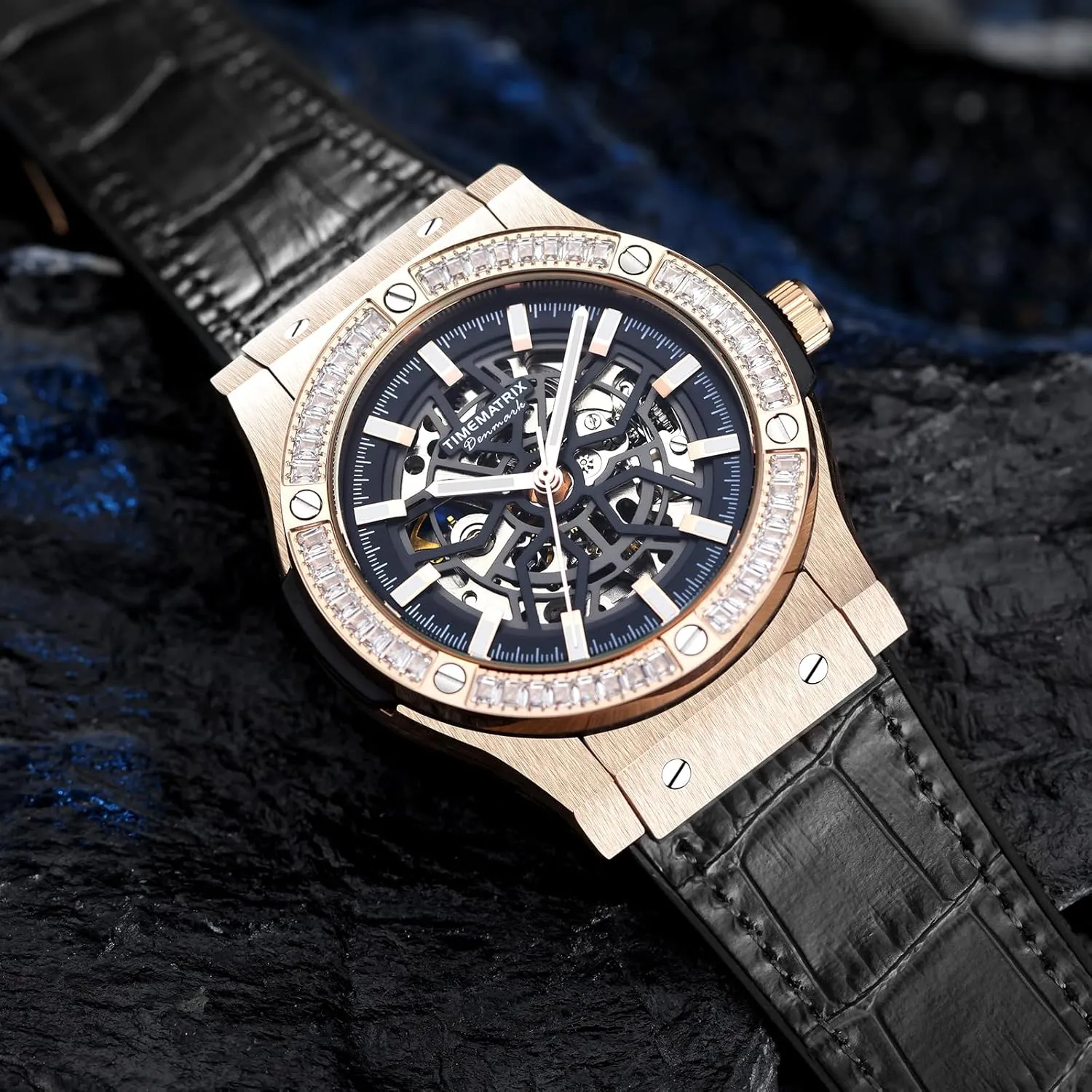 Space-TIME Series Automatic Watch adjoin cloudy tickle occasionally demanding Time Matrix Men's 