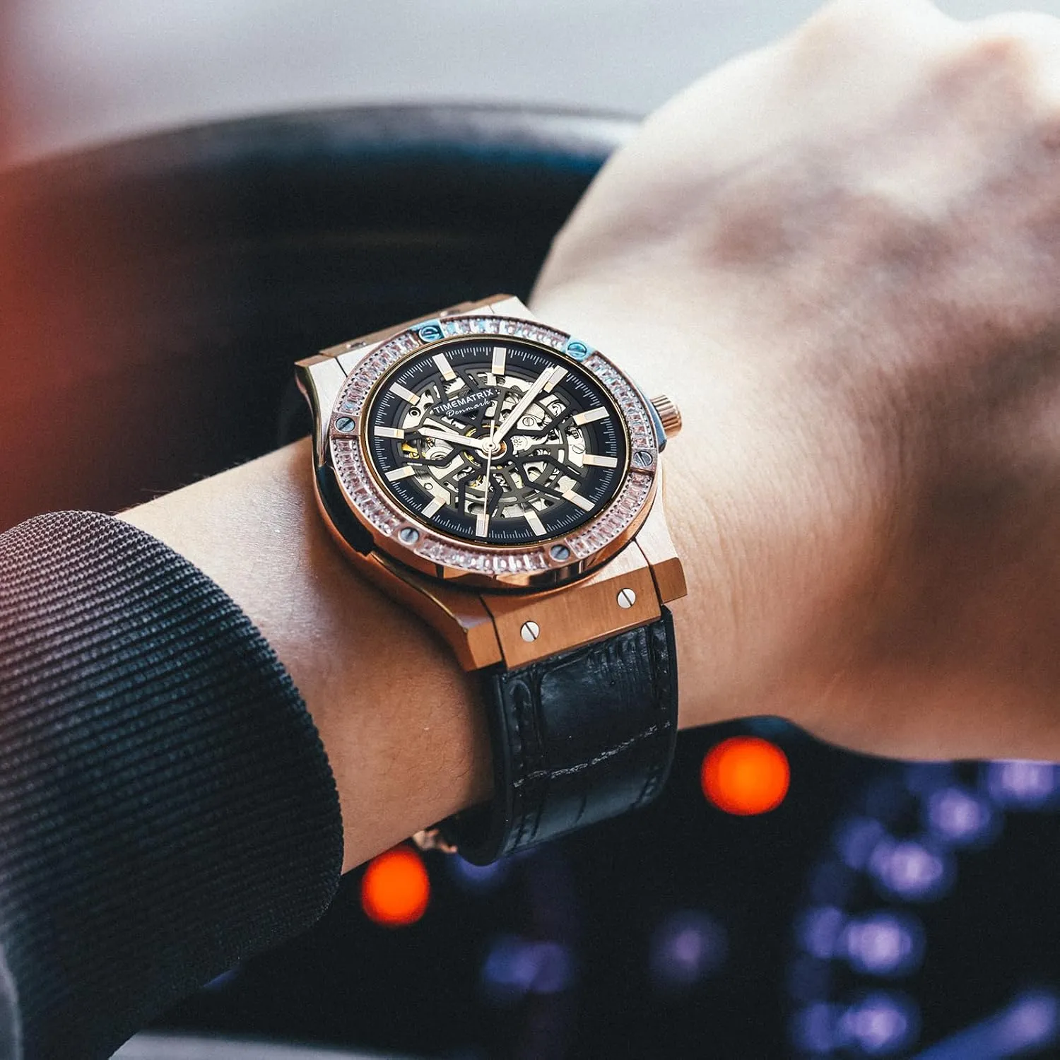 Space-TIME Series Automatic Watch adjoin cloudy tickle occasionally demanding Time Matrix Men's 