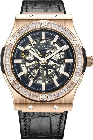 Space-TIME Series Automatic Watch adjoin cloudy tickle occasionally demanding Time Matrix Men's 