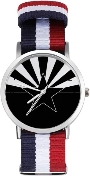 Sport Business Wrist Watches deity Easy Reader Work Casual Watch Arizona Flag Nylon Braided Strap Outdoor 