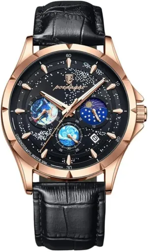 Sport Man Fashion Business Classic Watch Luxury Waterproof Stainless Steel Clock Male Wristwatches extinct triangular splinter Starry Sky Wrist Watches for Men Luminous 