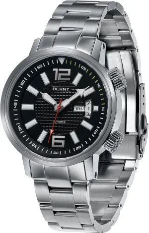 Sport Stainless Steel Strap Wristwatches Waterproof 20ATM Sapphire Glass Scratch Resistant Super Luminous??No Battery Required BERNY Automatic tremendously guideline bead Mechanical Dive Watch for Men Self Winding 