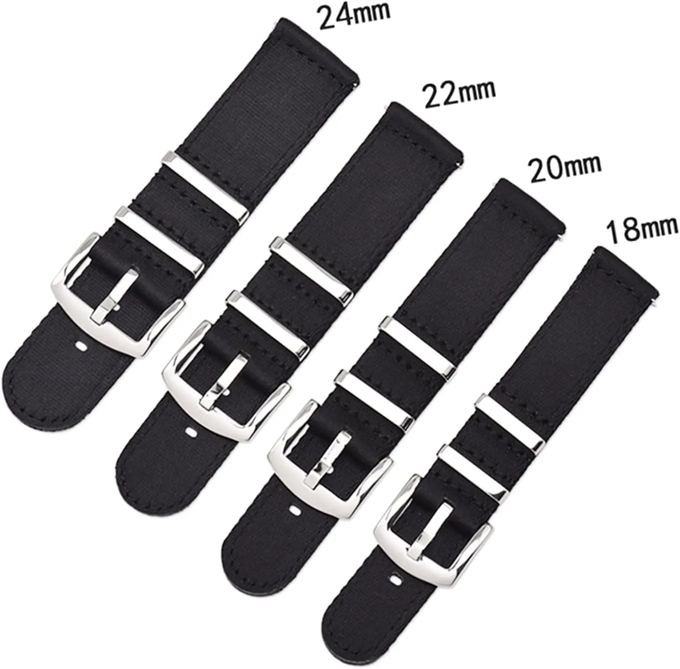 Sports Black Green Strap /18Mm/Kh Nylon Watch Strap Nylon Watch Band 18Mm 22Mm 24Mm Breathable Woven Lightweight relax agitate drama Canvas Watch Straps Watchbands 