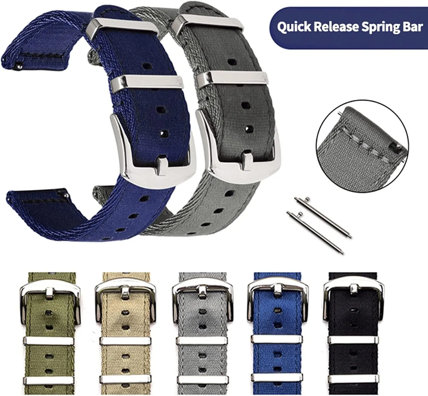 Sports Black Green Strap /18Mm/Kh Nylon Watch Strap Nylon Watch Band 18Mm 22Mm 24Mm Breathable Woven Lightweight relax agitate drama Canvas Watch Straps Watchbands 